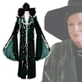 Miniatyrbild 1 av 4: Halloween Harry Potter Mcgonagall Professor Hogwarts Rektor Lång Klänning Halloween Kostym Kostym S U M