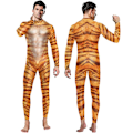 Pikkukuva 2 / 4: Halloween Cosplay -asu Hauska Body-puku Naisten Miesten Spandex Zentai -puku kokovartaloinen eläimen kallo printed Halloween-rekvisiitta style 4 XL