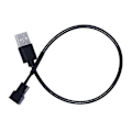 Miniatyrbillede 1 af 4: 30 cm USB Han til 3-Pin Adapterkabel Konnektor til PC Computer Kabinet CPU Blæser