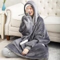 Pikkukuva 4 / 5: Ylisuuret Hupparit Hupparit Naisten Talvihupparit Fleece jättiläinen Tv-peitto hihoineen Neulepusero Oversize Naisten huppari style 1
