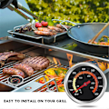 Miniatyrbilde 5 av 5: Grilltermometer Røyk Temperaturmåler Kullgrill Pit Røyk Termometer Varmeindikator for