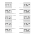 Miniatyrbillede 1 af 5: 10 stk. 0,33r 5 W 5% Cementmodstand 0,33r 0,33ohm Ikke-induktiv Modstand Bpr56