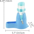 Miniatyrbild 2 av 3: 3-i-1 Hängande Vattenflaska för Hamster, Automatisk Dispenser med Bas för Dvärghamster Mus Råtta Igelkott (80ml, Blå) (ShiKai)