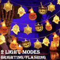 Miniatyrbillede 3 af 4: Halloween String Lights Led String Lights Dekorative Halloween Græskar Lights Fairy Light til indendørs udendørs Thanksgiving julefest indretning (3m 20