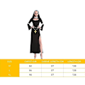 Pikkukuva 4 / 4: Halloween-nunna-asu Cosplay Vampire Devil -asu Halloween-asut Korkealaatuiset XL