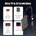 Miniatyrbillede 5 af 5: USB 3.0 Kortlæser SD Micro-SD TF MS Compact Flash Kort Adapter til Laptop PC Multi Kortlæser Ca