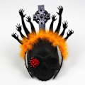 Miniatyrbillede 1 af 2: 2023 Halloween Zombie Head Ornaments Pandebånd Pandebånd til julefest orange