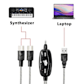 Pikkukuva 5 / 5: USB MIDI -kaapelisovitin, USB Type A uros - MIDI Din 5 -nastainen sisään/ulos -kaapeliliitäntä LED-merkkivalolla