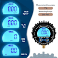 Miniatyrbillede 5 af 5: Dæktryksmåler Digital Dæktester Display Lufttryksmanometer Hurtigkobling