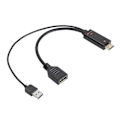 Pikkukuva 1 / 5: HD Multimedia Interface - DisplayPort -kaapelisovitin USB-virralla 3840x2160 60Hz 25cm pitkä videoadapterikaapeli