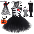 Pikkukuva 1 / 5: Funny Bones -asu taaperoille, lapsille 2023 noitaasu tytöille Purim Söpö pääkalloasu Halloween Cosplay -juhlamekko a5 M(100)