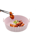 Miniatyrbilde 5 av 5: Airfryer silikonmatte multifunksjonell liner frityrkoker bakebrett Rosa + blå totalt 2 STK