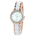 Miniatyrbillede 1 af 5: Dame Keramiske Armbåndsure Mode Luksus Quartz 3ATM Vandafvisende Rustfrit Stål Armbåndsur (Guld)