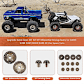 Miniatyrbillede 5 af 5: Opgrader Metal Gear 30T 16T 10T Differentiale Drivgear til 144001 12428 12429 12423 12429 RC Bil