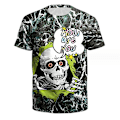 Miniatyrbilde 1 av 2: Halloween Skeleton Men Gutter T-skjorte style 8 4XL
