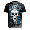 Miniatyrbilde 1 av 2: Halloween Skeleton Men Gutter T-skjorte style 1 4XL