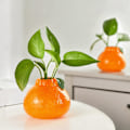 Miniatyrbillede 4 af 5: Keramiske vaser orangeformede blomstervaser moderne dekorative vaser midterstykke til bordhylde stue kontor soveværelse