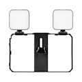 Pikkukuva 2 / 5: Andoer Mini LED Videovalo 5W Valokuvaus Täyttövalo 6500K Himmennettävä, 2kpl + Kädessä pidettävä älypuhelin V