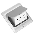 Miniatyrbilde 5 av 5: Dobbel USB Hurtig Pop-Up Innebygd Skrivebord Gulv Elektrisk Uttak 250V US Standard