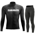 Pikkukuva 5 / 5: SRAM Pro Autumn Cycling Jersey Set Polkupyörän Urheilupuku MTB-univormu Ropa Ciclismo Maantiepyörävaatteet Bicicleta Pitkät ruokalaput housut Black 3XL