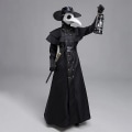 Miniatyrbillede 5 af 5: Halloween middelalderlig hættekåbe plage læge kostume maske hat til mænd Munk Cosplay Steampunk Præst Horror Troldmand Kappe XXL