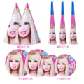 Miniatyrbillede 4 af 5: Barbiee-dukke Fødselsdagsfest Dekorer forsyninger Pink pigetema Bordservice Kop Tallerken Ballon Baby Shower Prinsesse Fest Decor Gaver 16pcs set 5