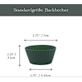 Miniatyrbilde 3 av 5: 12 Pakning Standard Silikon Muffinsformer, 4 Farger, Gjenbrukbare, Tåler Oppvaskmaskin