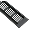 Miniatyrbillede 4 af 5: 2-pak rektangulær aluminium dørventilationsrist 250x50mm insektbeskyttelse til RV, garderobe, køkken osv. - Sort