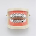 Pikkukuva 1 / 5: Nopea toimitus Grillz Flat 8 Ylä- ja 8 Alaosa Grillit Bling Set Halloween Jack Napier Eric Border Costumes Tee itse C