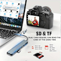 Pikkukuva 4 / 5: USB C 8 in 2 Moniporttihubi-adapteri 1 x USB 3.0 / 3 x USB 2.0 dataporttia / 3,5 mm ääniliitäntää puhelimille