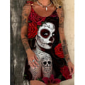 Miniatyrbillede 1 af 2: Kvinder Sommer Slim Sleeveless Scoop Neck A-line Flare Sun Kjoler style 10 5XL
