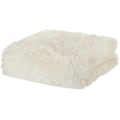 Miniatyrbillede 1 af 5: Superblødt Fleece Sengetæppe 80*120cm Langhåret Luksus Varm Sofa Seng Tæppe (Cremet Hvid)