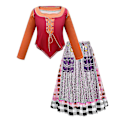 Pikkukuva 2 / 5: Lasten Tytöt Hocus Pocus Fancy Mekko Cosplay-asu Topit + Hame + Viitta Asut Set Halloween Party 4-5 Years