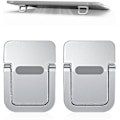 Miniatyrbilde 1 av 4: 2-delt Laptopstativ, Sammenleggbart Stativ, Selvklebende Datamaskin Stativ, Ergonomisk og Usynlig, Kompatibelt med Mange Laptoper (Sølv)