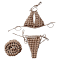 Miniatyrbild 1 av 4: Bikini Baddräkt Set Dam Baddräkt Badkläder för Klubb Pool Strand