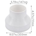 Miniatyrbillede 3 af 5: Ventilationsrør Reduceringsadapter Rør Luftkanal Adapter Rørforbindelse Til Inline Ventilationssystem