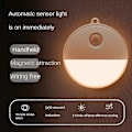 Miniatyrbillede 2 af 5: Justerbar Farve LED Natlys Menneskekrops Induktion Magnetisk Suge Intelligent Lysstyring Skabslys
