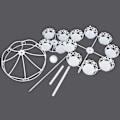 Miniatyrbilde 4 av 5: 2-lags Karusell Cupcake Stativ Holder Display Bryllupskake Cup Display Stativ 12 stk