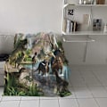 Miniatyrbild 4 av 5: Flanell Fleece Filt för Soffa Säng Vulkan Dinosaurie Samling Mjuk Mysig Lättviktig Sängfilt för Barn/Vuxna/Flickor/Pojkar 150x200cm Dinosaurie2al