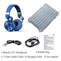 Pikkukuva 1 / 5: Bluedio T2Plus Langattomat Bluetooth-kuulokkeet Super Bass -musiikkikuulokkeet linjatuloliitännällä, mikrofonilla, FM-radiolla ja SD-korttipaikalla