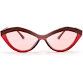 Pikkukuva 1 / 5: Ubiuo Retro Cateye Aurinkolasit Hauskat Suuret Silmät Muoto Lasit Trendikkäät Söpöt Huulet Design Browline Yhdistelmä B2763