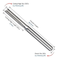 Miniatyrbillede 4 af 5: 10 stk. 2 Fløjte CNC Router Bits 3,175 mm Lige Spor Wolfram Stål Fræser til Træ Plast