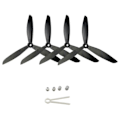 Miniatyrbilde 1 av 4: 4 stk 3-blad Propell For Mjx B3 B2 B2c B2w Bugs 3 Bugs 2 Hubsan H501s Rc Drone Quadcopter Svart Svart