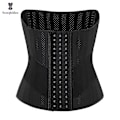 Miniatyrbillede 1 af 4: Lang Torso Taljetræner Fajas Latex Bælter 25 Stålben Korset Perforeret Girdle Slankebælte