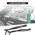 Pikkukuva 5 / 5: 2 kpl 8-PIN - kaksois-8-nastainen 6-PIN PCIE VGA -virtalähdekaapeli EVGA Supernova G2 G3 G5 P2 T2 GS G+ -sarjalle