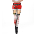 Miniatyrbilde 5 av 5: Kvinner Leggings Mote 3d digitalt trykk Juleleggings Morsomt Sexy trykt Elastisk Jul Skinny Leggings Gotisk SKDK097 XL