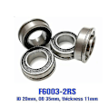 Miniatyrbillede 1 af 4: F6003-20-2rs 20x35x11 Flange Dybt Sporkugleleje Forseglet Trillebør