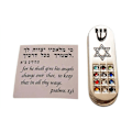 Miniatyrbilde 5 av 5: Bønnerull for bil Multifunksjonell Davidsstjerne Edelsten Mezuzah-kapsel