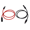 Pikkukuva 1 / 5: 2 kpl 10AWG 6mm2 aurinkopaneelin jatkojohto punainen musta 1m / 3,3 jalkaa nimellisjännite 1000V DC