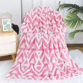 Miniatyrbillede 5 af 5: Soft Pink Throw Children S Tæppe til Fluffy Plaid Til Sengesofa Let Jacquard Sherpa Fleece Tæppe Sengetøj Velegnet Russian Federation